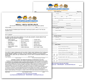 Pediatric Dental Healthcare Patient Forms